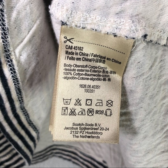 Scotch & Soda Size Medium Striped Pullover Sweatshirt Cotton Casual Knit Comfy - Picture 6 of 7